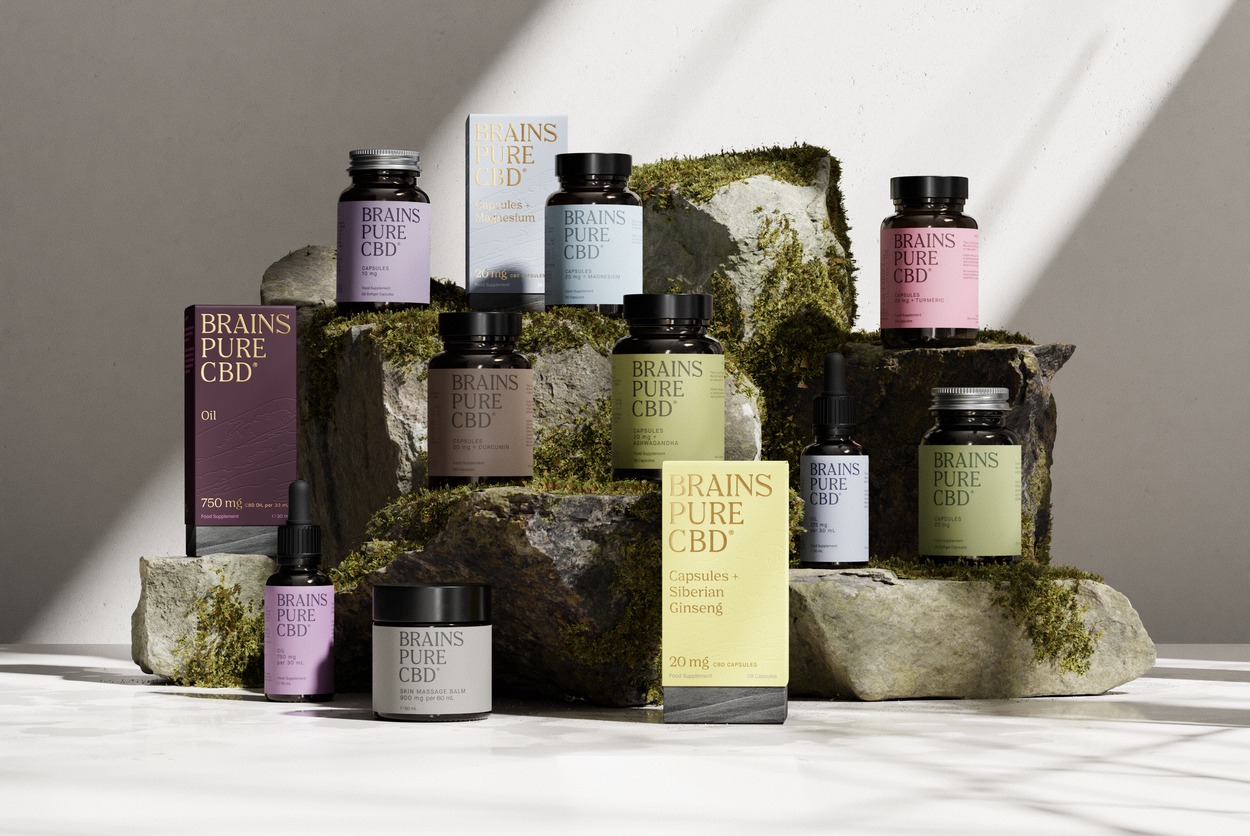 Brains Bio CBD packaging by 217 Creative